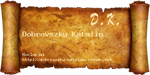 Dobrovszky Katalin névjegykártya