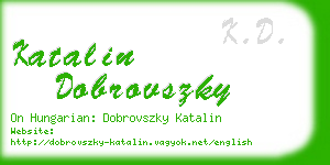 katalin dobrovszky business card